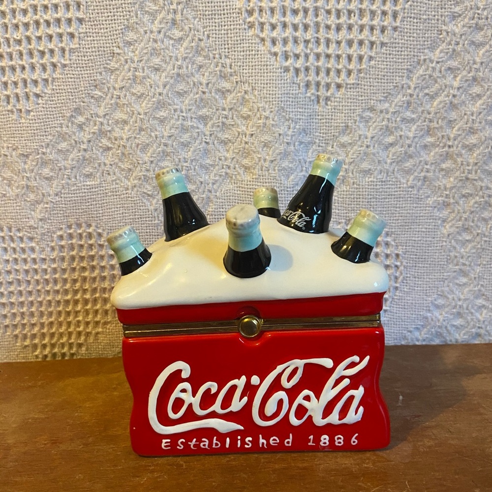 Vintage Coca Cola cooler trinket box